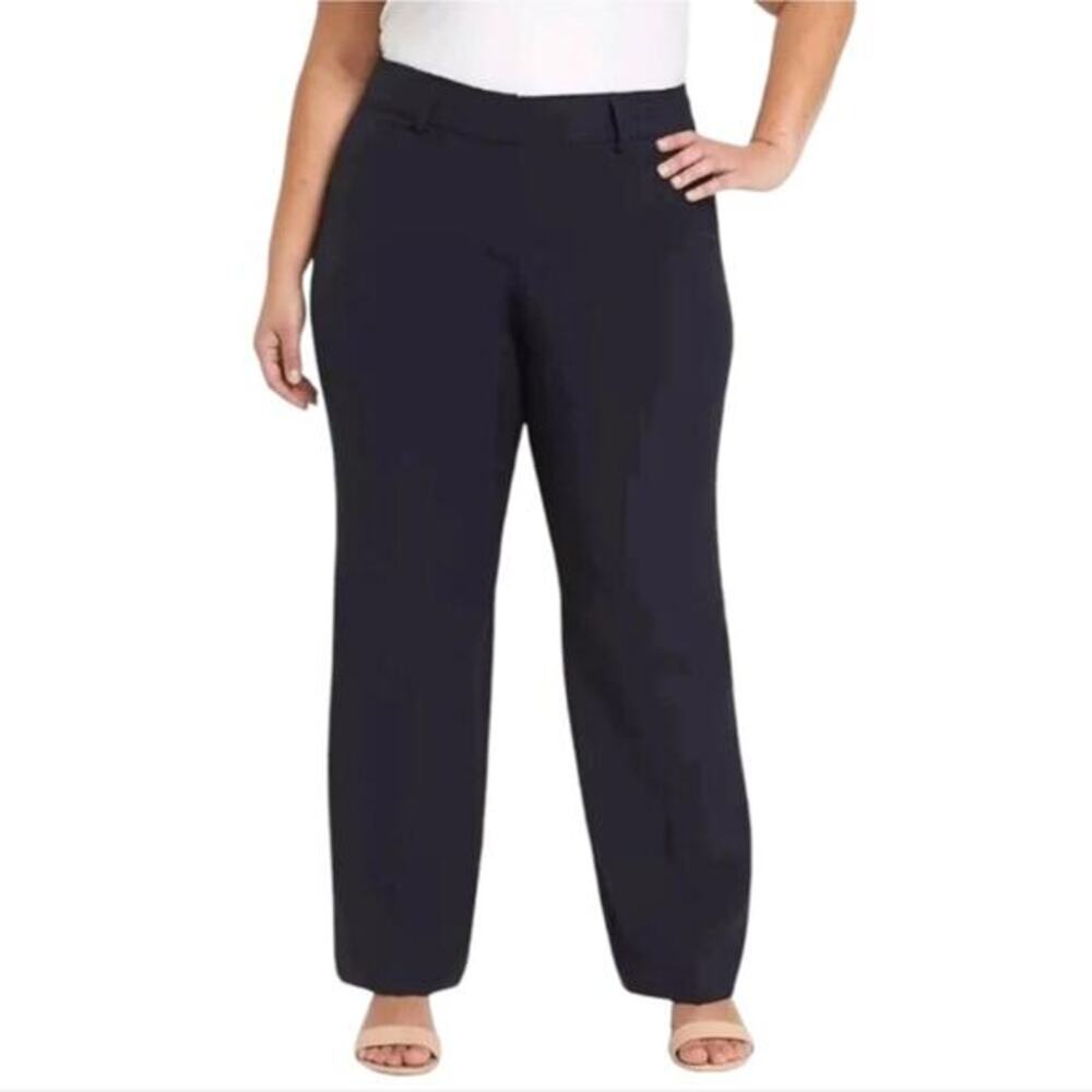 Lane Bryant The Classic Navy Blue Wide Leg Pants Trousers Plus Size 26 / 28 New